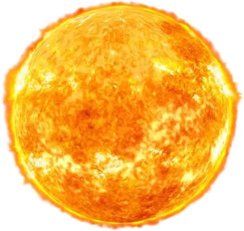 Illustration of the Sun with solar flare activity. The live flare class is shown on the badge.
